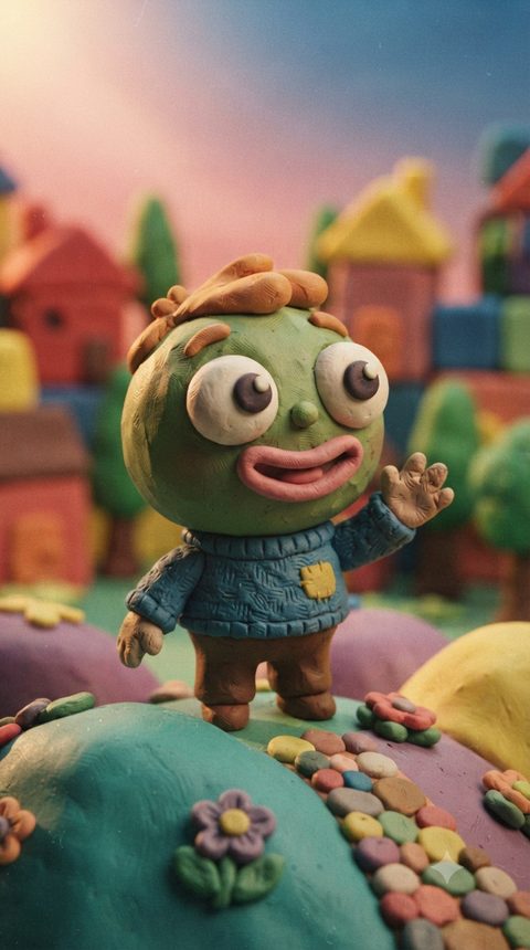 Estilo claymation gerado com IA