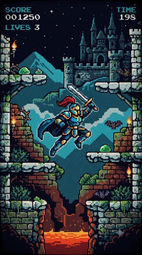 Estilo pixel art gerado com IA